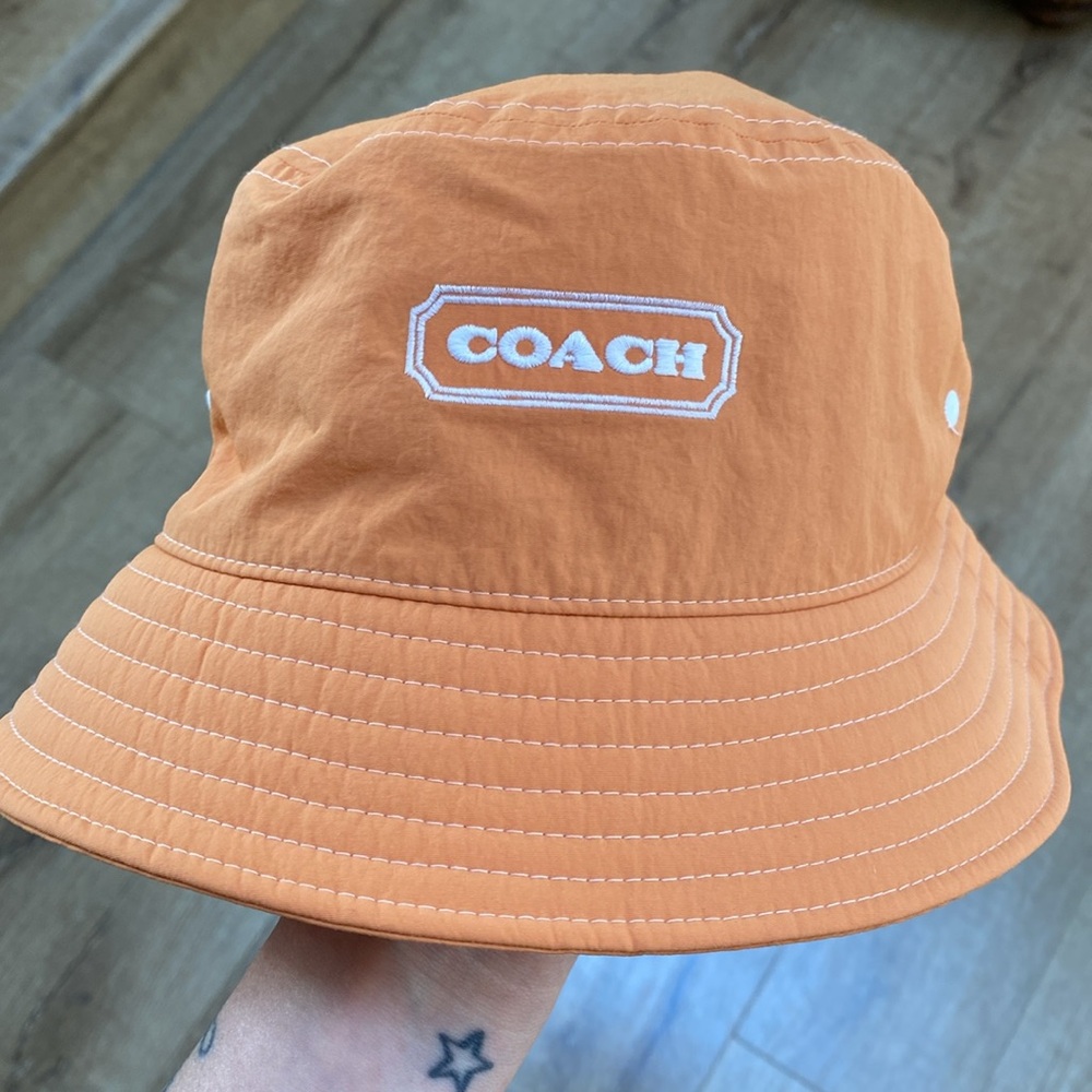 Coach bucket hat in mango orange